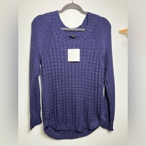 NWT‎ Calvin Klein Sweater Women's knit purple blue crew top shirt knitted medium